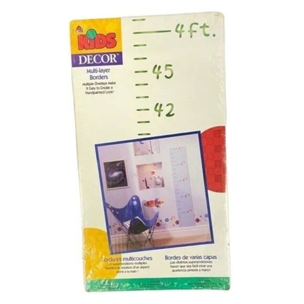 Kids Decor Space Rocket Planet Unisex Kids Room Mylar Stencil Kit 9.75‎ x 18 New